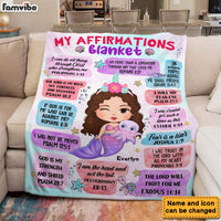 Personalized Affirmation Mermaid Blanket For Granddaughter 35928 thumb 1