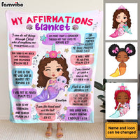 Personalized Affirmation Mermaid Blanket For Granddaughter 35928 thumb 1