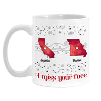 Personalized I Miss Your Face - Custom Multiple States Mug 35963 thumb 1