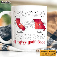 Personalized I Miss Your Face - Custom Multiple States Mug 35963 thumb 1