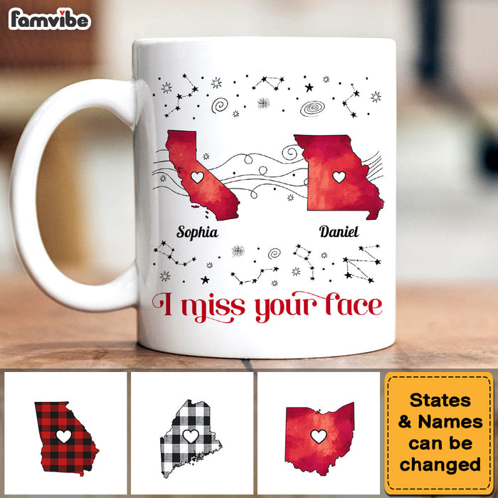 Personalized I Miss Your Face - Custom Multiple States Mug 35963 1