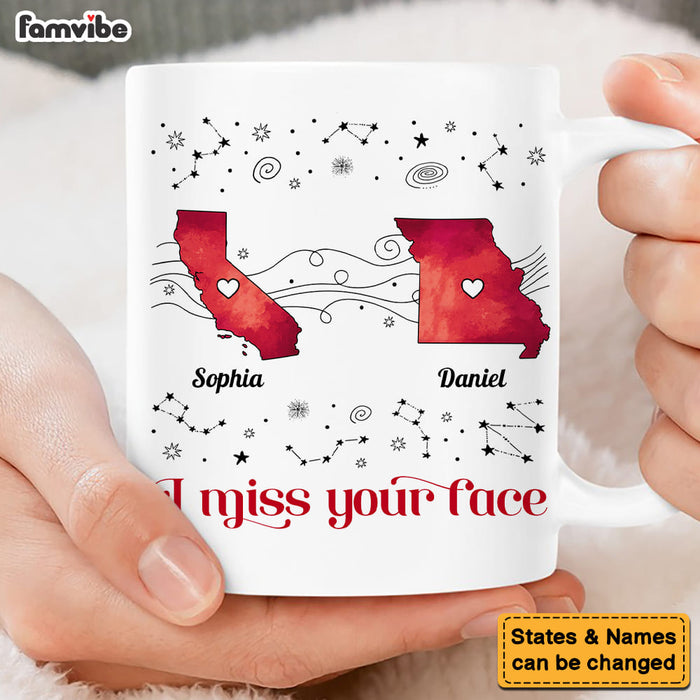 Personalized I Miss Your Face - Custom Multiple States Mug 35963 1