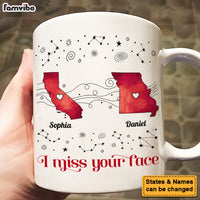 Personalized I Miss Your Face - Custom Multiple States Mug 35963 thumb 1