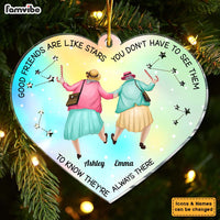 Personalized Good Friends Are Like Stars They're Always There Heart Ornament 35967 thumb 1