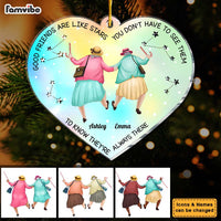 Personalized Good Friends Are Like Stars They're Always There Heart Ornament 35967 thumb 1