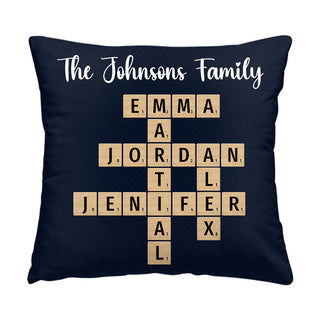 Personalized Family Crossword Puzzle Art Pillow 35984 Primary Mockup