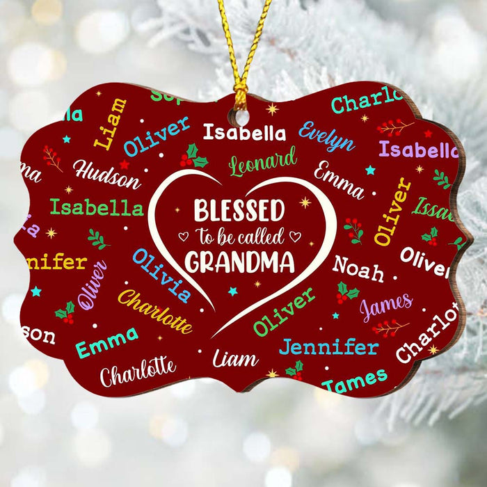 Personalized Blessed To Be Called Grandma Word Art Name Benelux Ornament 36023 1