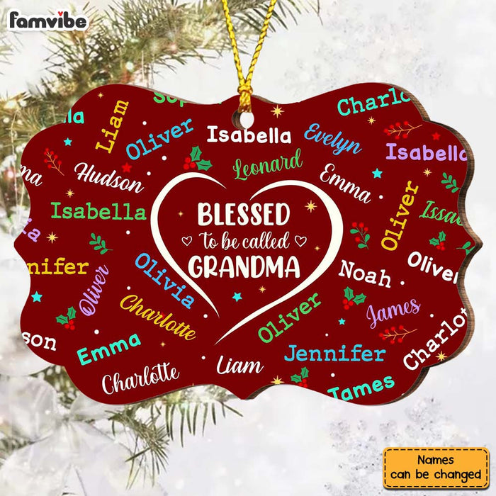 Personalized Blessed To Be Called Grandma Word Art Name Benelux Ornament 36023 1
