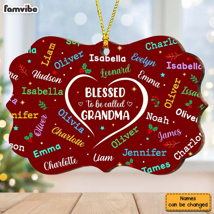 Personalized Blessed To Be Called Grandma Word Art Name Benelux Ornament 36023 1