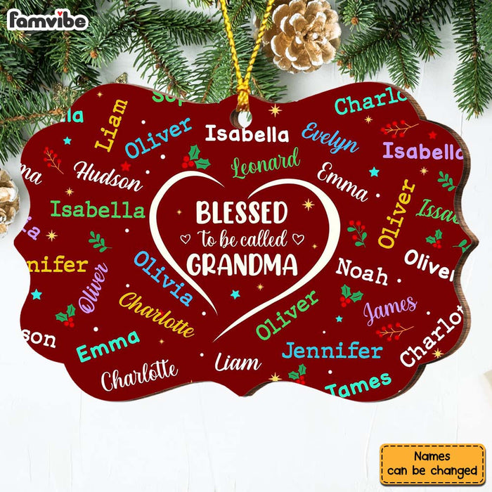 Personalized Blessed To Be Called Grandma Word Art Name Benelux Ornament 36023 1