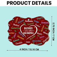 Personalized Blessed To Be Called Grandma Word Art Name Benelux Ornament 36023 thumb 1
