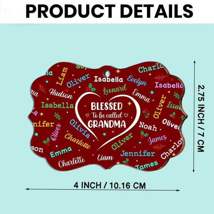 Personalized Blessed To Be Called Grandma Word Art Name Benelux Ornament 36023 1