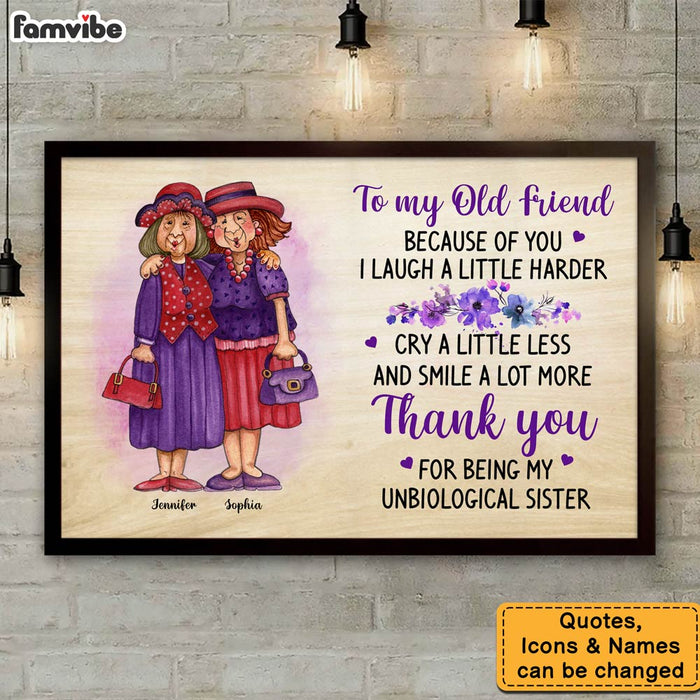 Personalized Old Friend Smile A Lot More Poster 36076 1