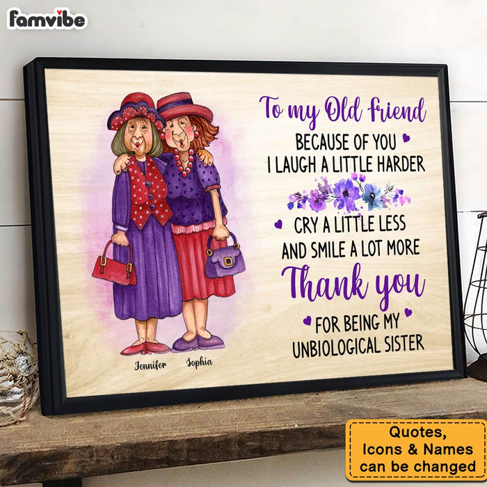 Personalized Old Friend Smile A Lot More Poster 36076 1