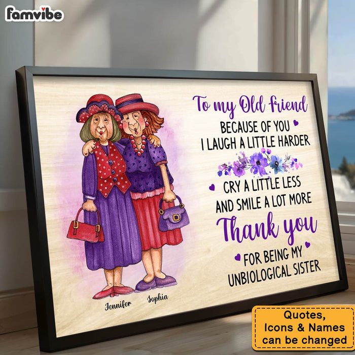 Personalized Old Friend Smile A Lot More Poster 36076 1