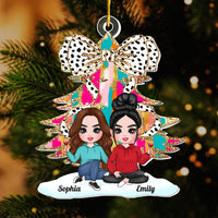 Personalized Friends Colorful Coquette Glitter Tree Ornament 36079 thumb 1