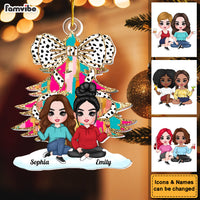 Personalized Friends Colorful Coquette Glitter Tree Ornament 36079 thumb 1