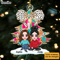 Personalized Friends Colorful Coquette Glitter Tree Ornament 36079 thumb 1