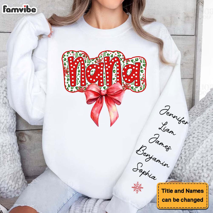 Personalized Christmas Nana Unisex Sleeve Printed Standard Sweatshirt 36144 1