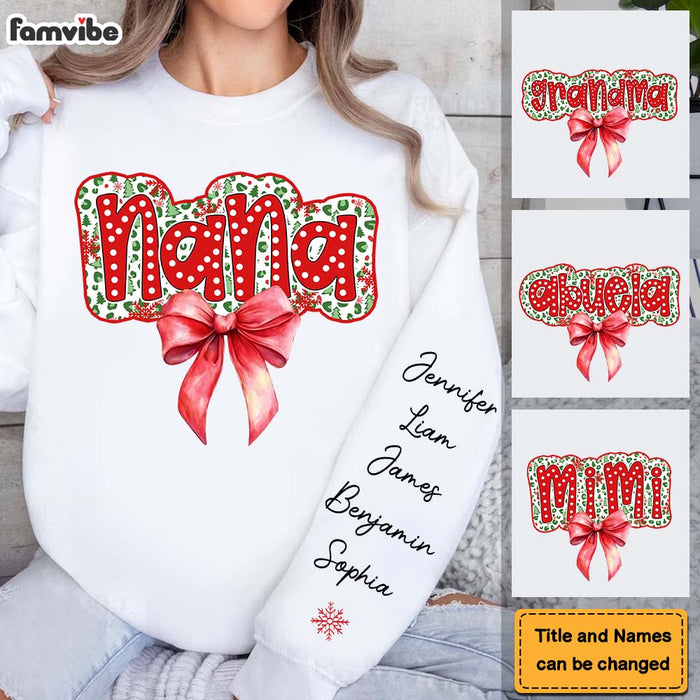 Personalized Christmas Nana Unisex Sleeve Printed Standard Sweatshirt 36144 1