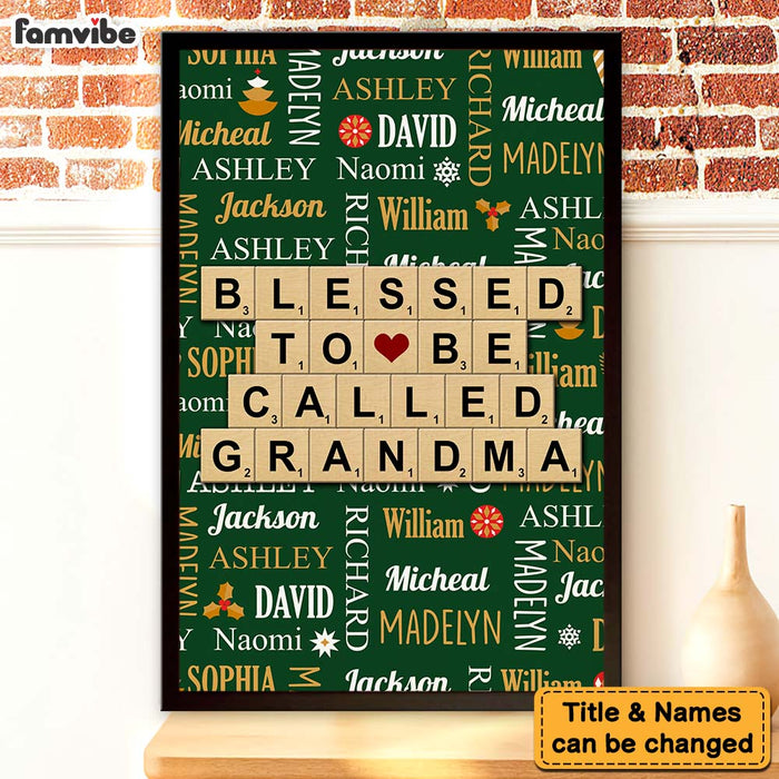Personalized Gift For Grandma Christmas Poster 36197 1