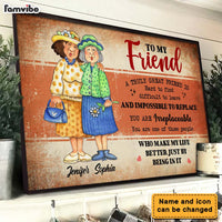 Personalized Friends Gift You are Irreplaceable Poster 36215 thumb 1