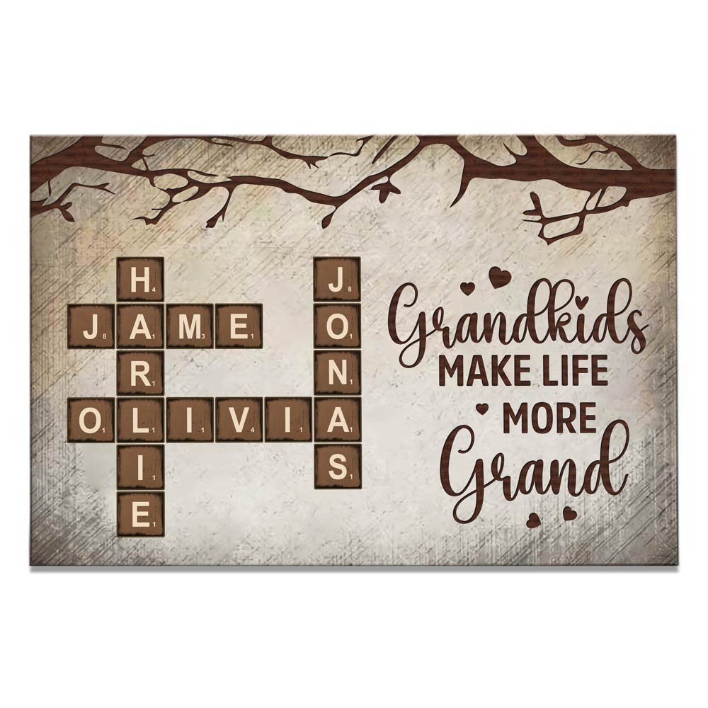 Personalized Gift For Family Crossword Art Poster 36230 Primary Mockup