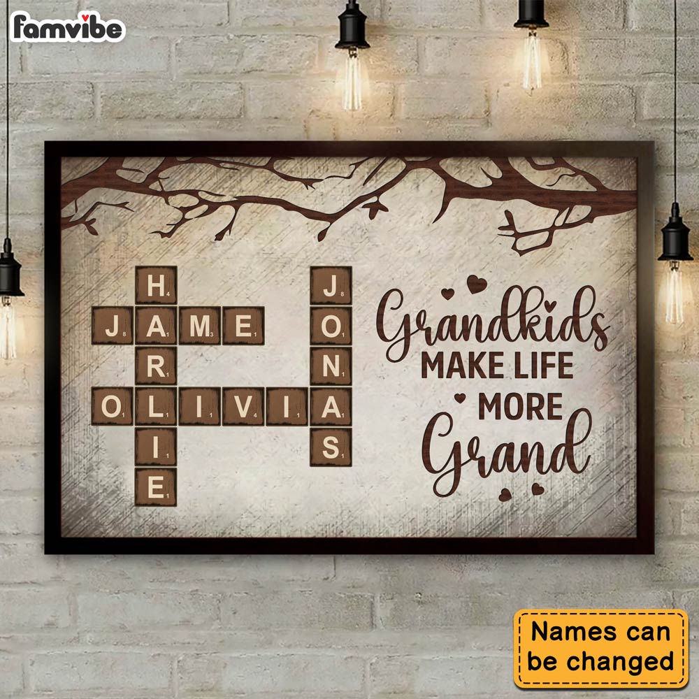 Personalized Gift For Family Crossword Art Poster 36230 Primary Mockup