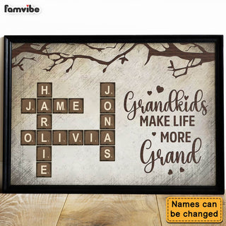 Personalized Gift For Family Crossword Art Poster 36230 Primary Mockup