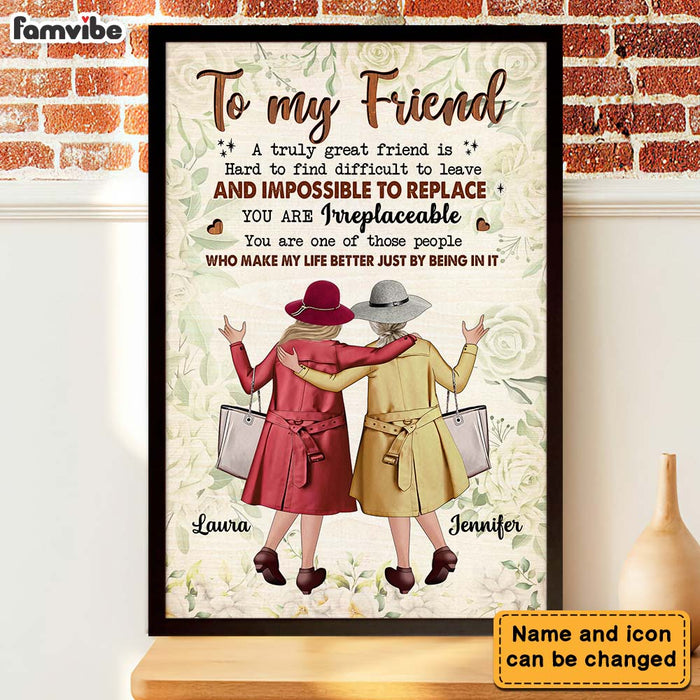 Personalized Sister Friends Gift A Truly Friend Poster 36237 1