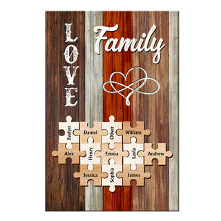 Personalized Family Puzzle Poster 36238 Primary Mockup
