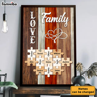 Personalized Family Puzzle Poster 36238 Primary Mockup