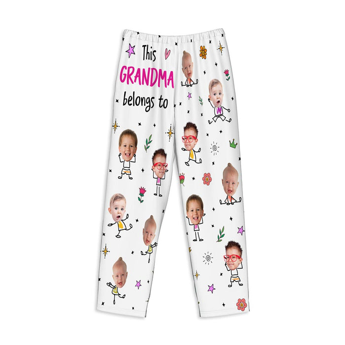 Personalized This Grandma Belongs To Custom Photo Pajama Pants 36252 1