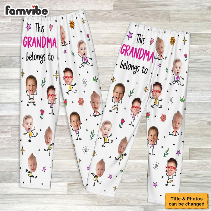 Personalized This Grandma Belongs To Custom Photo Pajama Pants 36252 1
