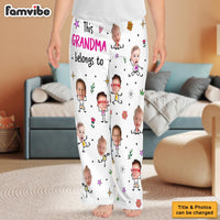Personalized This Grandma Belongs To Custom Photo Pajama Pants 36252 thumb 1