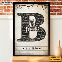 Personalized Family Name Big Letter Decor Poster 36283 thumb 1