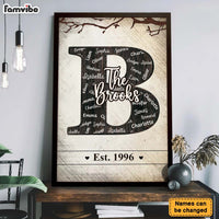 Personalized Family Name Big Letter Decor Poster 36283 thumb 1