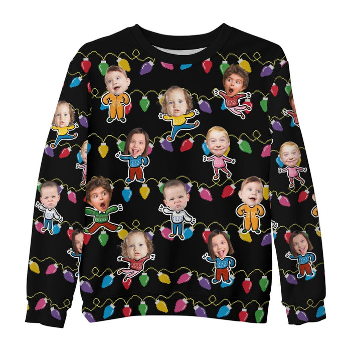 Personalized Family  Custom Photo Celebrate The Season With Laughter And Love Ugly Sweater 36294 1