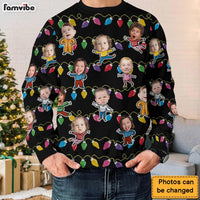 Personalized Family  Custom Photo Celebrate The Season With Laughter And Love Ugly Sweater 36294 thumb 1