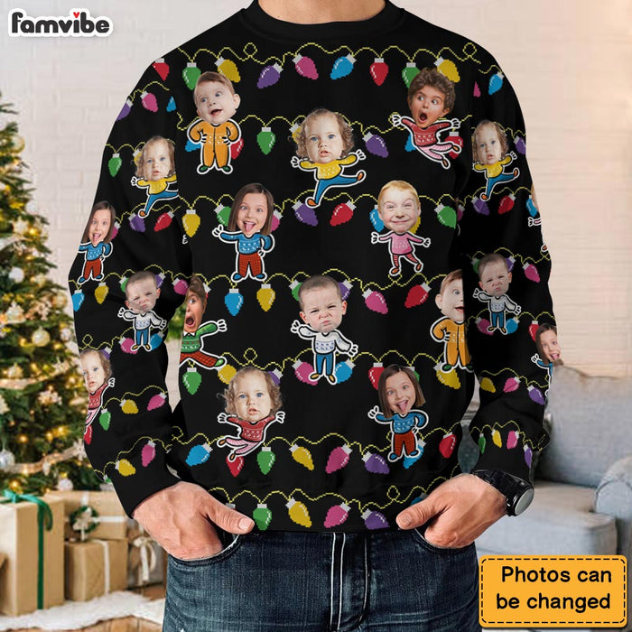 Personalized Family  Custom Photo Celebrate The Season With Laughter And Love Ugly Sweater 36294 1