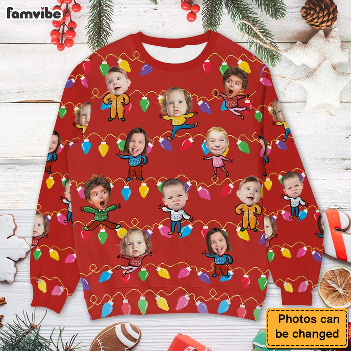Personalized Family  Custom Photo Celebrate The Season With Laughter And Love Ugly Sweater 36294 1