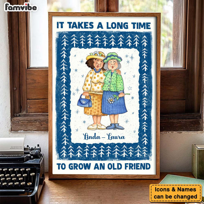 Personalized Old Friends Gift Long Time Poster 36297 1