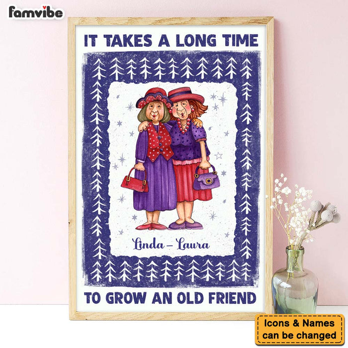 Personalized Old Friends Gift Long Time Poster 36297 1