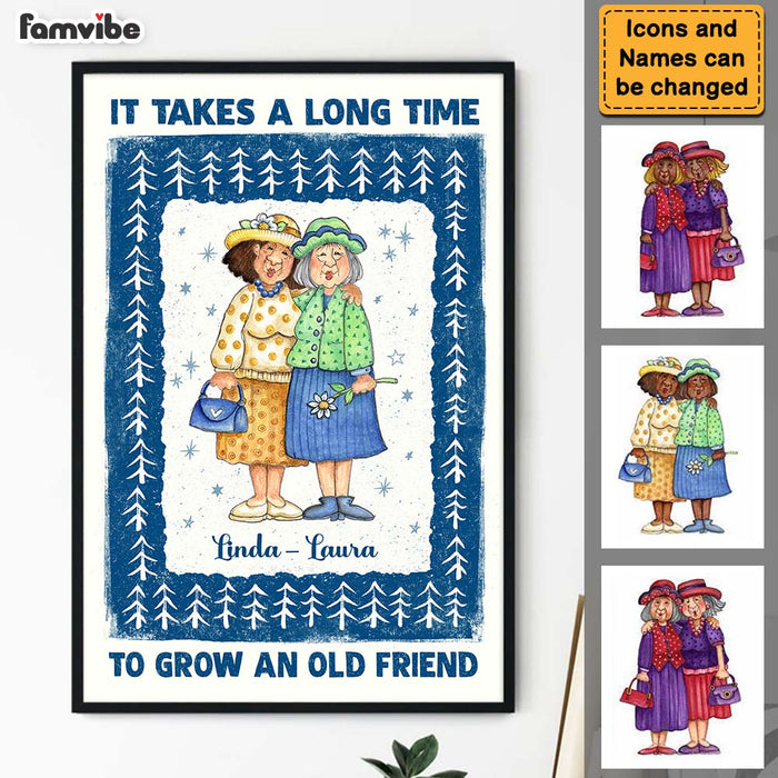 Personalized Old Friends Gift Long Time Poster 36297 1