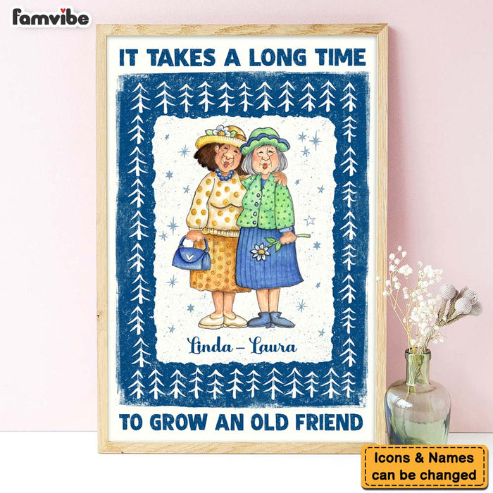 Personalized Old Friends Gift Long Time Poster 36297 1