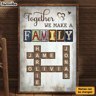 Personalized Family Crossword Art Poster 36314 Primary Mockup