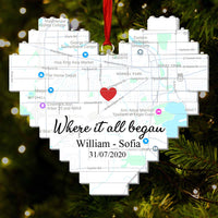 Personalized Where It All Began Heart Buildable Ornament 36334 thumb 1