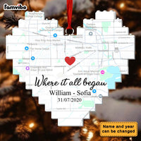 Personalized Where It All Began Heart Buildable Ornament 36334 thumb 1