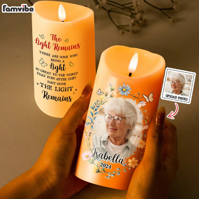 Personalized Memorial The Light Remains LED Candle 36392 1