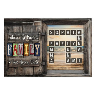 Personalized Gift For Family Word Art Poster 36400 Primary Mockup